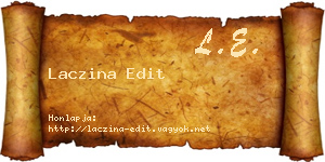 Laczina Edit névjegykártya