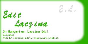 edit laczina business card